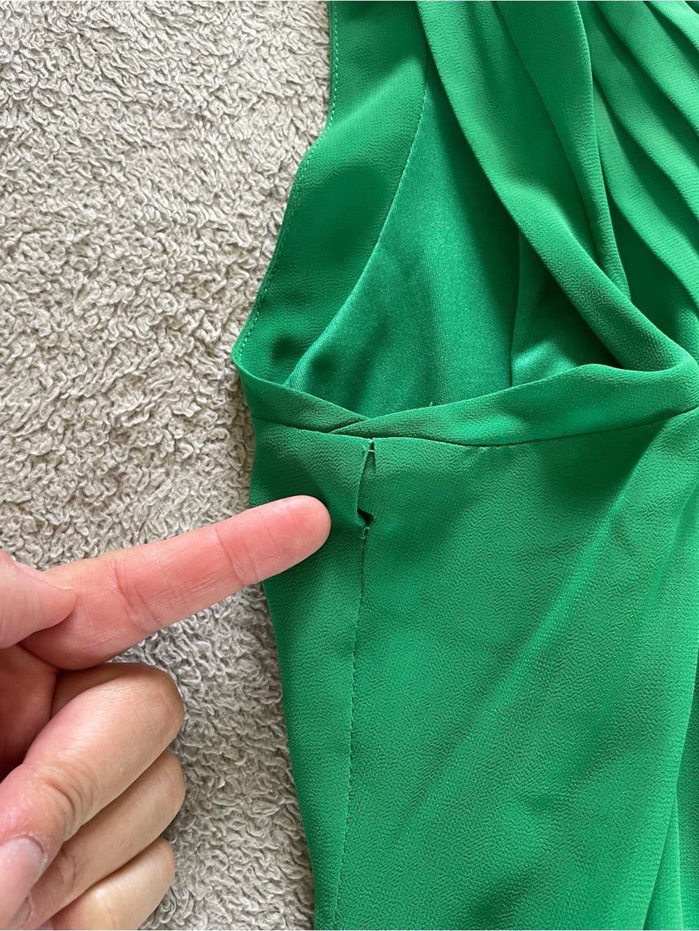Jessica Simpson Kelly Green Sleeveless Pleated Maxi Dress Size 12 Wedding Guest - Picture 11 of 12